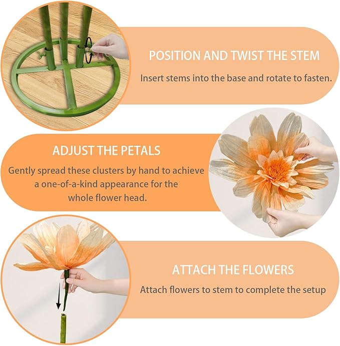 5.6 Ft Giant Daisy Flowers for Decoration,Big Artificial Fake Daisy,Large Crepe Paper Flowers for Home Decor Garden,Hotel,Office,Photography Props,Wedding,Art Gallery,Shop Window Display(Orange)