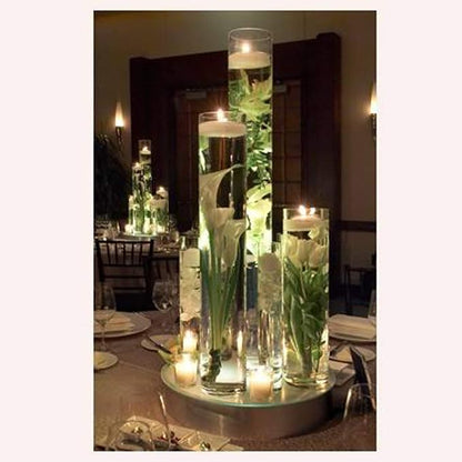 WGV Cylinder Vase Bulk, Diameter 5", Height 18", Clear Glass Floral Planter Container, Tall Centerpiece Arrangement for Wedding Party Event Home Office Decor, 6 Pieces