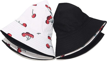 Mashiaoyi Unisex Print Double-Side-Wear Reversible Bucket Hat