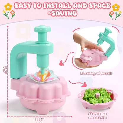 DIY Flower Bouquets Toys for Girls, Arts & Crafts Birthday Gift for Kids Ages 4-9, Handmade Creative Flower Market Kit for 4-6-8+Year Old Girl, Educational Activity Preschool Family Day Creative Gifts