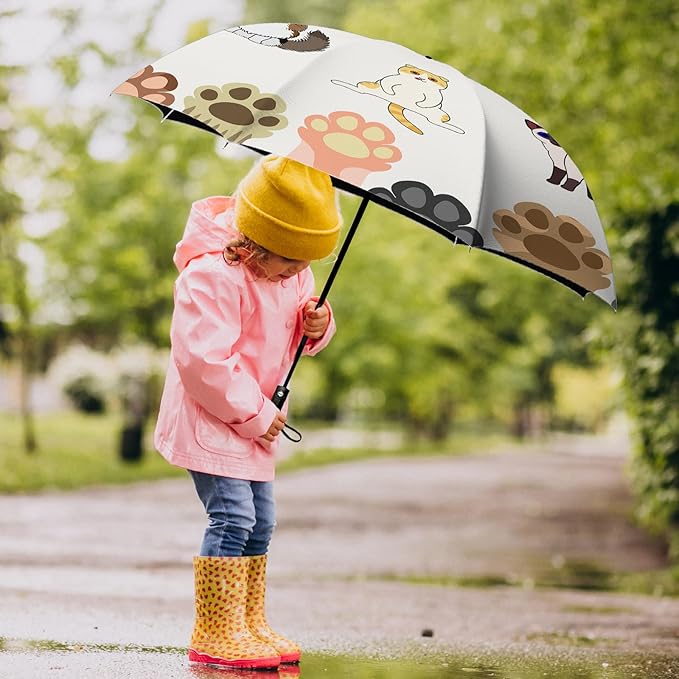Small Compact Travel Automatic Folding Umbrella for Women, Portable Lightweight, Rain, Wind, UV Sun Shade
