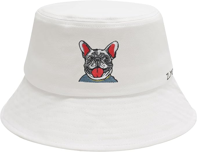 ZLYC Unisex Fashion Embroidered Bucket Hat Summer Fisherman Cap for Men Women