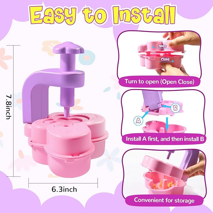 GPPNKC Flower Bouquet Craft Kit Flowers Market Toy Educational Toys Fun DIY Activity Set Christmas Birthday Gift for 4 5 6 7 8+ Year Old Girls and Boys