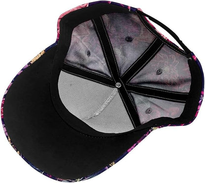 Pastel Cornflowers Floral Baseball Cap Dad Hats All-Over Print Fashion Accessory 100% Polyester Adjusts to Fit Most