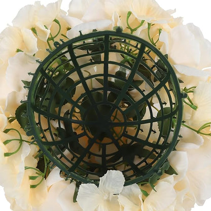 10 PCS Flower Ball Arrangement Bouquet, 11.8inch Diameter Flowers Centerpieces, Champagne Fake Floral Roses Balls Tabletop Decoration for Wedding Centerpieces, Party Decor
