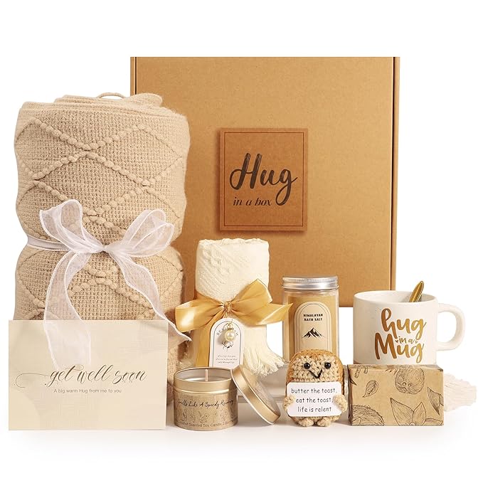 Get Well Gifts for Women - Get Well Soon Gift Baskets for Women After Surgery Care Package for Woman Surgery Recovery Feel Better Gifts Sympathy Gift Baskets Bereavement Gifts Ideas