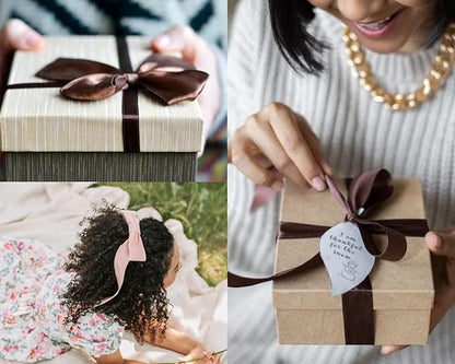 Double Face Brown Satin Ribbon 1 inch X 25 Yards Polyester Brown Ribbon for Gift Wrapping Very Suitable for Weddings Party Invitation Decorations and More