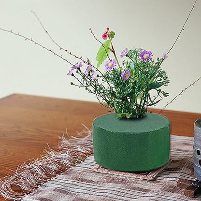 Gree Floral Foam Blocks - Round Green Foam Blocks for Artificials | Versatile Flowers Block for Fresh & Artificial Flower