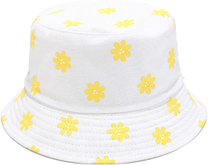 Mashiaoyi Unisex Print Double-Side-Wear Reversible Bucket Hat