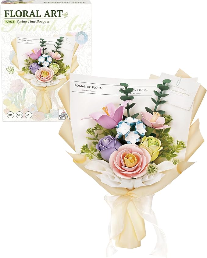 ROKR 3D Puzzles for Adults,Bouquet Flower Building Set,DIY Flower Kit,Ideal Gift for Home Décor