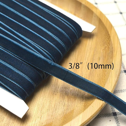 Chenkou Craft 25 Yards 3/8" (10mm) Velvet Ribbon Lots Bulk (Turquoise, 3/8"(10mm))