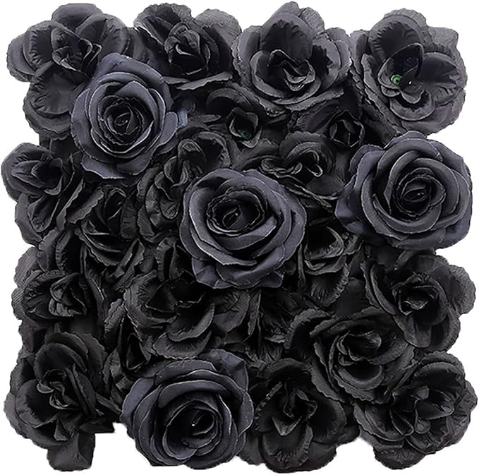 Flower Wall Backdrop, 12PCS 10.6"-15.7" Artificial Flower Wall Panel with Various Styles, 3D Floral Wall Decor for Wedding Photo Background Festive Party Home Decoration (J002, 11.8 * 11.8in)