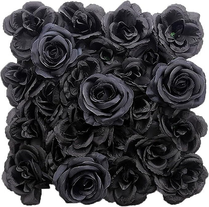 Flower Wall Backdrop, 12PCS 10.6"-15.7" Artificial Flower Wall Panel with Various Styles, 3D Floral Wall Decor for Wedding Photo Background Festive Party Home Decoration (J002, 11.8 * 11.8in)