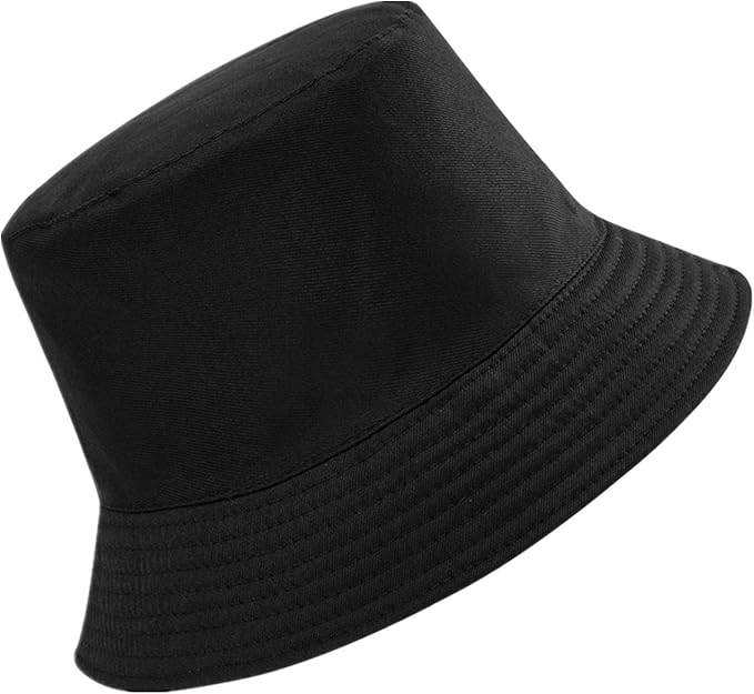 Flower Reversible Bucket Hat Cotton Summer Travel Beach Sun Hats Emboridery for Women Men