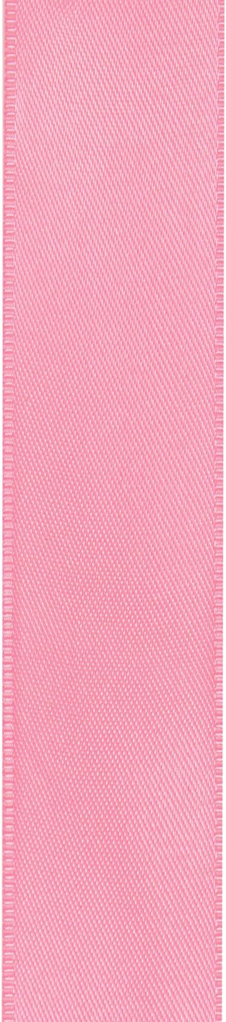 LIUYAXI Light Pink Double Faced Satin Ribbon, 3/8" X Continuous 25 Yards, Ribbons Perfect for Gift Wrapping Bows Bouquet Wedding Decor DIY Craft and More