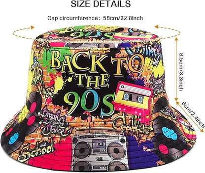 XYIYI Cute Bucket Hat Beach Fisherman Hats for Women, Reversible Double-Side-Wear