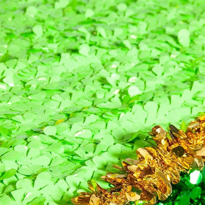 Anderson's Light Green Vinyl Floral Sheeting,15 Ft. Parade Float Decoration for Trailers, Parties, Weddings, Proms, Photo Backdrops & Events – Durable Fringe Garland for Indoor/Outdoor Use