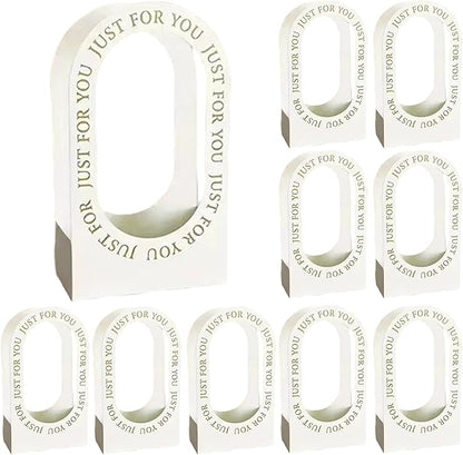 QCdeSoulBLV 10PCS Flower Boxes for Arrangements 8.7x4.7x15 Inch Handheld Hollow Minimalist Packaging Flower Bags for Wedding Decoration Gifts Birthday Party