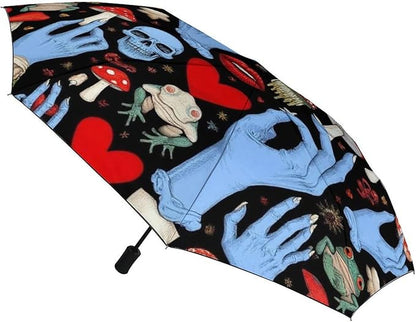 3 Fold Car Umbrella Folding Portable Automatic Umbrella Sunny Rain Sunscreen