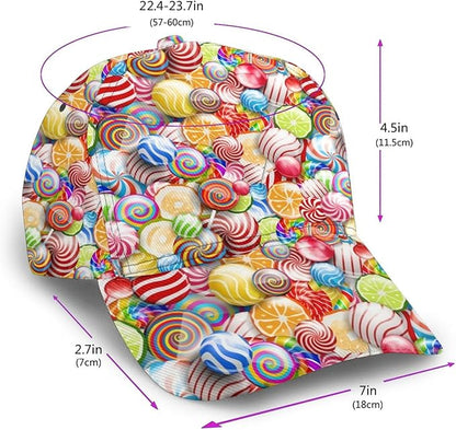 Pastel Cornflowers Floral Baseball Cap Dad Hats All-Over Print Fashion Accessory 100% Polyester Adjusts to Fit Most