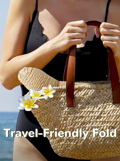 Sun Beach Hats Women Floppy Summer Sunhat with Wide Brim Packable Foldable Travel Accessories