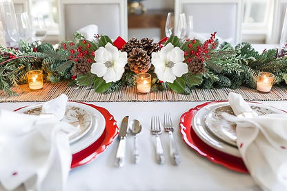 Briful White Magnolia Christmas Flower Branches, 2 Pack 18.9in Artificial Magnolia Floral Picks and Spray with Pinecones Berries for Xmas Tree Vase Arrangements Decor