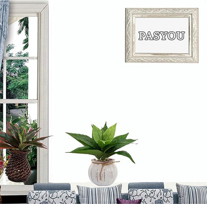 Artificial Agave Fake Plant, 10 Inches Faux Shrubs Bushes Plants for Indoor Outdoor Bedroom Garden Greenery UV Resistant Leaves Decor Wedding Party Office Planter Filler DIY Decoration Green 2 Pack