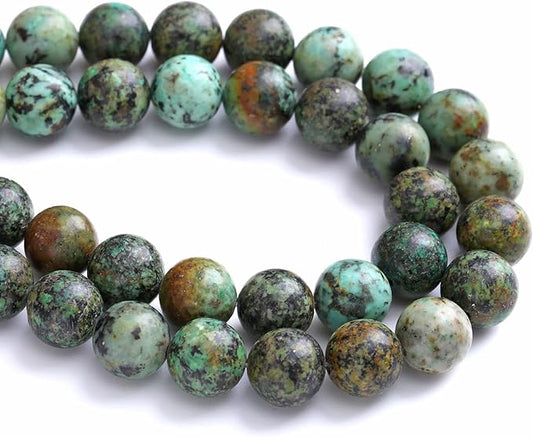 4MM 88PCS Natural Stone Green African Turquoise Spacer Loose Beads for Jewelry Making DIY Bracelet Necklace