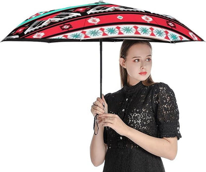 3 Fold Car Umbrella Folding Portable Automatic Umbrella Sunny Rain Sunscreen