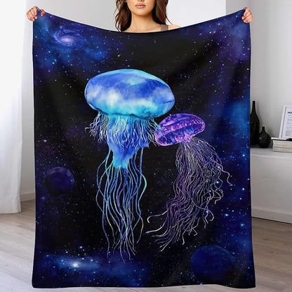 Jellyfish Gifts for Girls & Women - Soft, Warm & Cozy Fleece Throw Blanket for Kids & Adults - 40"x50"