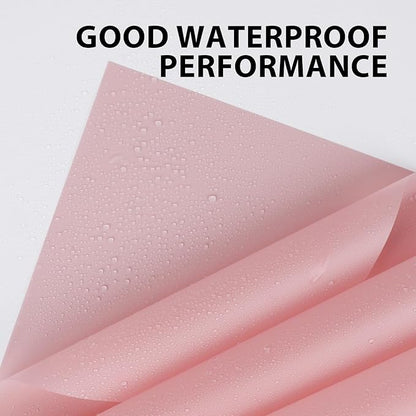NESCCI 20 Sheet Flower Wrapping Paper - Waterproof Floral Bouquet Wrapping Paper, Florist Supplies Packaging Paper for Wedding Birthday Gift DIY (Light Pink)