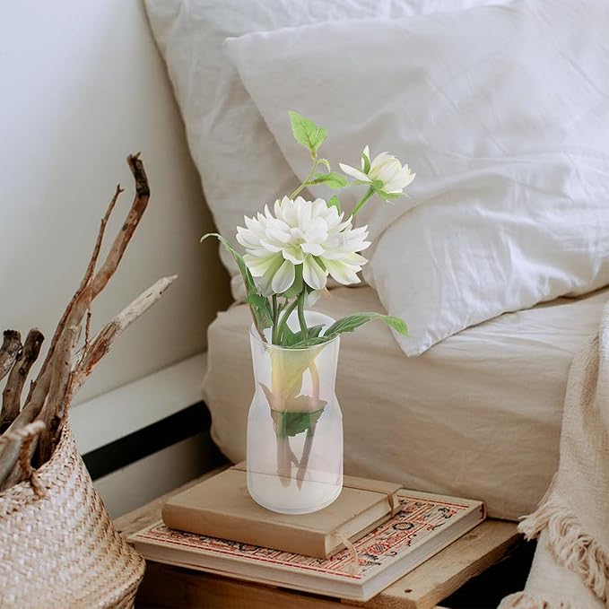 Transparent Iridescent Glass Vase Chic Floral Arrangement Decor for Desktop Flower Centerpieces Modern Simple Home Ornament