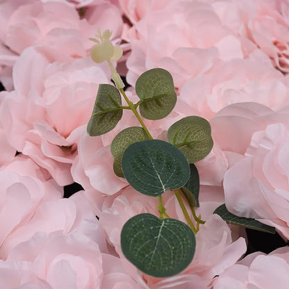 15.74"x 23.62" Artificial Flower Wall Panels,Flower Wall Mat Silk Flower Panels for Outdoor Garden Backyard Fence Fence Privacy Screen and Indoor Wall Decor (6Pcs Light Pink)