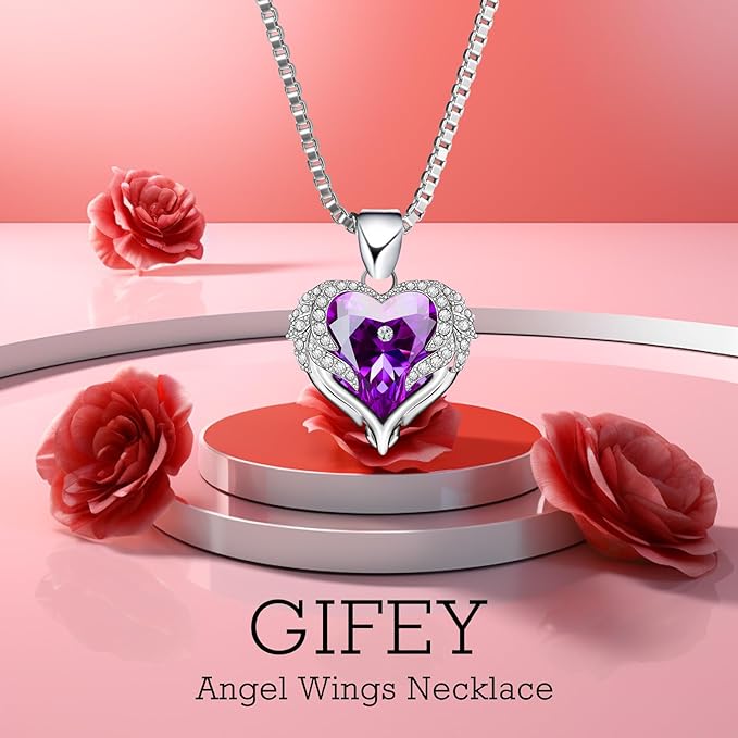 Christmas Flower Gifts for Mom,Birthday Gifts for Women,Preserved Purple Real Rose with Purple Necklace,Forever Flowers Rose Gifts for Women Mom Wife Girlfriend on Anniversary Valentines Mothers Day