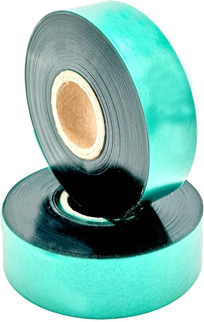 2 Rolls Stretch Tie Tape Garden Tie Tape Thick Plant Ribbon Garden Green Vinyl Stake for Indoor Outdoor Patio Plant Use, 1 Inch Wide by 150 Feet Long