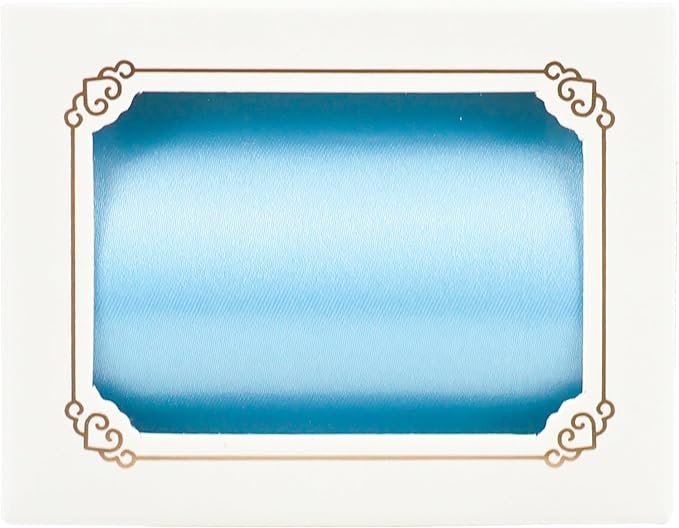 MEEDEE Blue Satin 3 Inch Ribbon Lux Double Faced Satin Ribbon by 10 Yards Light Blue Wide Ribbons for Baby Shower, Baby Blue Ribbons for Christmas Tree, Crafts, Flower Bouquet, Wedding
