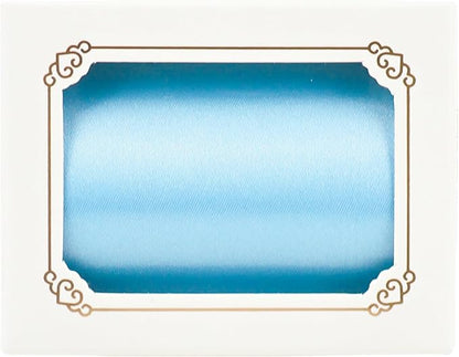 MEEDEE Blue Satin 3 Inch Ribbon Lux Double Faced Satin Ribbon by 10 Yards Light Blue Wide Ribbons for Baby Shower, Baby Blue Ribbons for Christmas Tree, Crafts, Flower Bouquet, Wedding