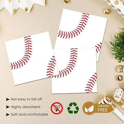 40 Pcs Baseball Plates and Napkins, Paper Dinner Plates and Napkins, Classic Style, Baseball Party Decorations, 20 Servings