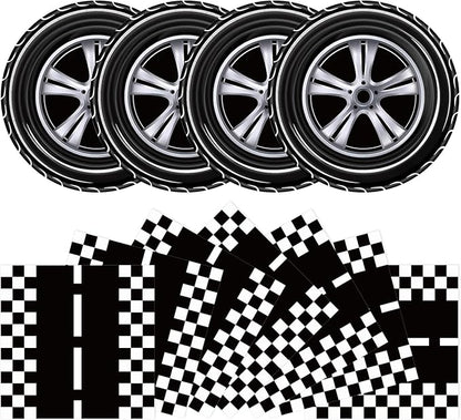 40 Pcs Race Car Plates and Napkins Party Supplies, Race Car Birthday Party Decorations Tableware Set Disposable Paper Plates and Napkins For Kids Boys Birthday Baby Shower Serves 20