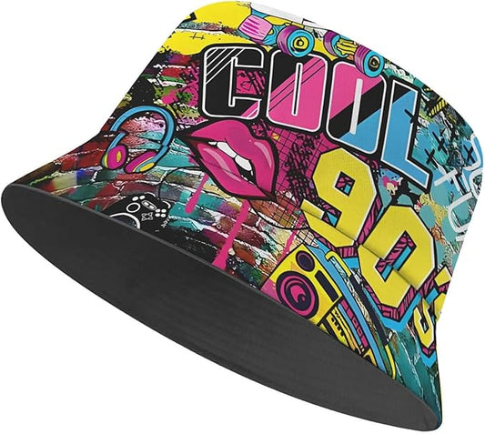 Bucket Hat for Women Men Unisex Sun Cap Packable Outdoor Fisherman Hat Headwear,Reversible Double-Side-Wear