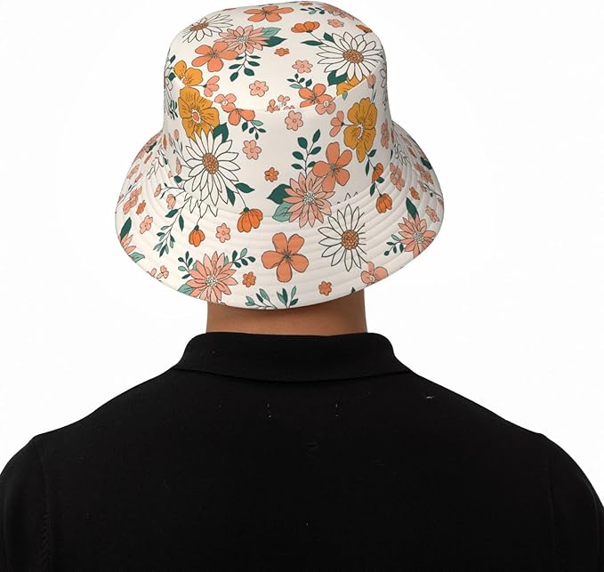 Rustic Autumn Cows and Pumpkins Bucket Hat Novelty Sun Hats Trendy Fisherman Cap for Men and Women