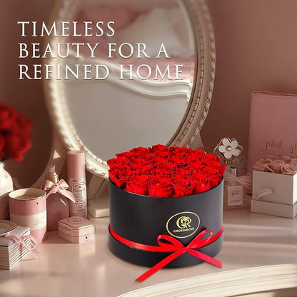 Flowers Forever Preserved Roses, 27 Preserved Flowers for Delivery Women Birthday Gifts for Mom Wife Grandma Preserved Rose Forever in Box for Her Mother Anniversary Birthday Gift for Women