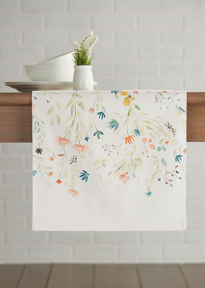 Maison d' Hermine Table Runner 100% Cotton Double Layer Table Runners 108 inches Long Decorative for Home Kitchen Dining Party Baby Shower Wedding Bridal Shower Spring Summer (Colmar, 14.50" x 108")
