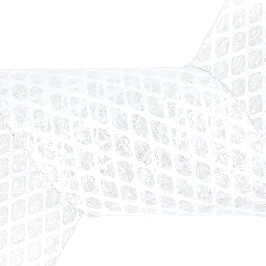 VATIN 6" White Christmas Ribbon, White Glitter Mesh Diamond Web Sequin Dots Wired Christmas Ribbon for Gift Wrapping Bow Making Wreath Supply-10 Yards