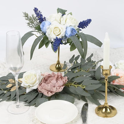 White Roses 16pcs Velvet White Artificial Roses Flowers 3.15" Silk Roses for Bridal Bouquet Wedding Flowers for Floral Centerpieces Home Party Decor (White)