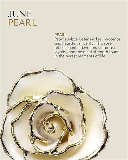 Forever Rose Hand-Dipped in 24K Gold, Emerald-Inspired June Birthstone, Real Rose in Luxury Gold Gift Box – Perfect Ready to Gift for June Birthday or Any Occasion
