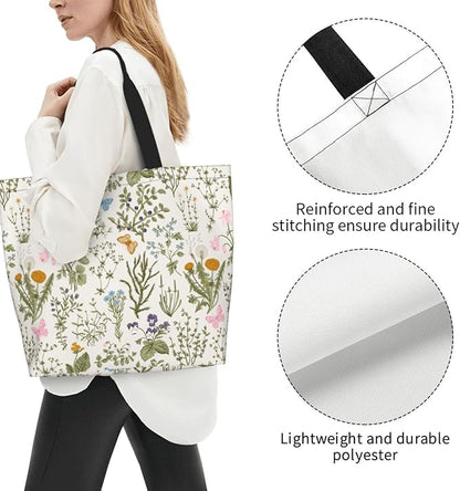 Sunflower Tote Bag For Women, Waterproof Shoulder Bags Big Reusable Grocery Handbag For Shopping Picnic Work Beach