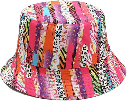 Quanhaigou Bucket Hat for Men Women,Packable Reversible Printed Sun Hats,Fisherman Outdoor Summer Travel Hiking Beach Caps