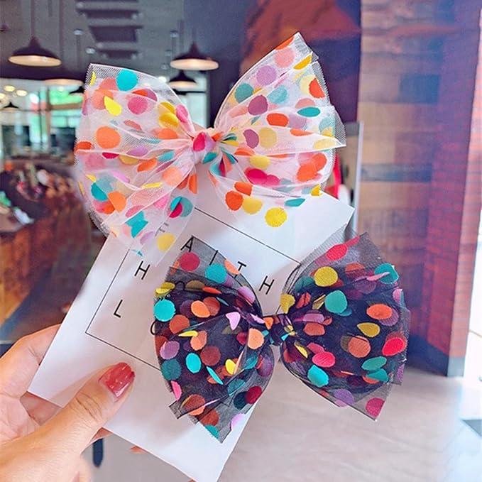 Oakbud Flower Wrapping Mesh Paper DIY Rainbow Polka Dots Tulle Floral Bouquet Gift Packaging Materials Craft Net Paper Florist Supplies Holiday Wedding Birthday Decoration 19.7inch x 1.64Yard (Black)