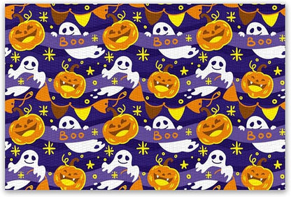 Placemats Set of 4 Halloween Waterproof Oilproof Table Mats Washable Wipeable Heat Resistant Easy to Clean for Indoor Outdoor Party Kitchen Dining Table Decoration 12 * 18in